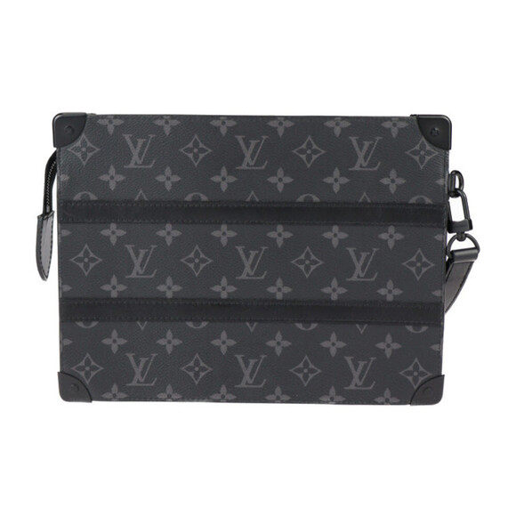 LOUIS VUITTON Black Monogram Leather Pouch - Picture 3 of 10